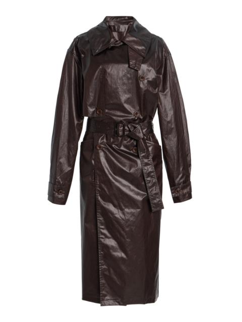Lemaire Cotton-Blend Trench Coat brown