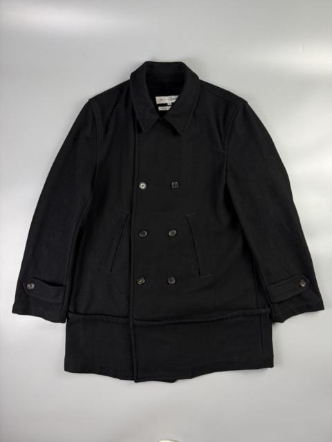 Comme Des Garçons CDG SHIRT - Wool Nylon Hem Switching Peacoat
