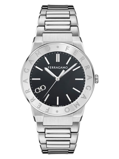 FERRAGAMO FERRAGAMO Logo Bracelet Watch, 41mm in Stainless Steel at Nordstrom