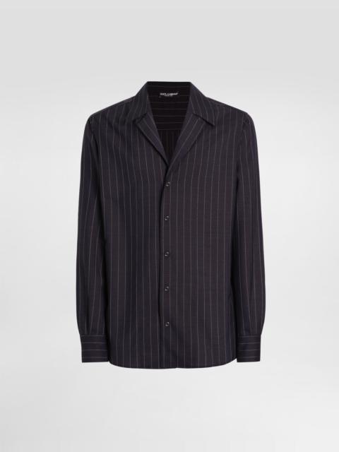 Dolce & Gabbana Pinstripe wool shirt
