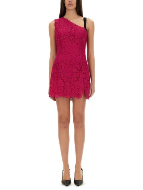 Dolce & Gabbana Dolce & Gabbana Women Mini Dress With Cordonet Lace Slit