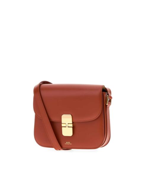 A.P.C. A.P.C. Brick Leather Small Grace Crossbody Bag