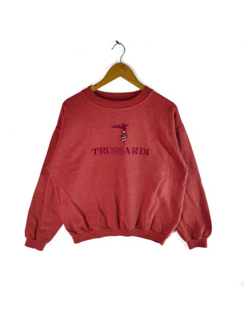 Other Designers Designer - TRUSSARDI Made in ITALY Embroidery Spellout Logo Sweatshirt