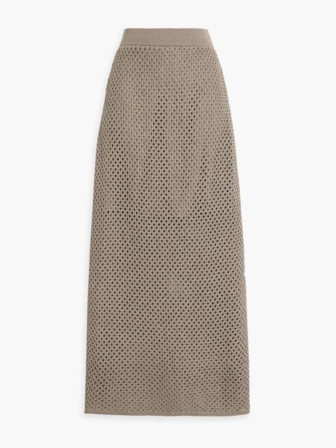 Brunello Cucinelli Crocheted cotton maxi skirt