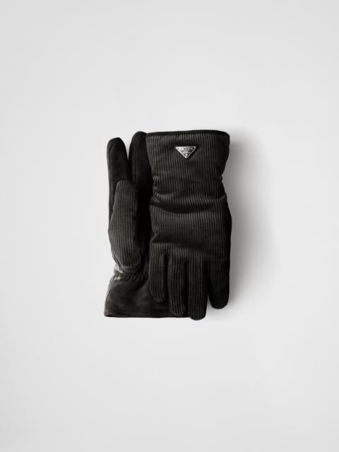 Prada Corduroy gloves