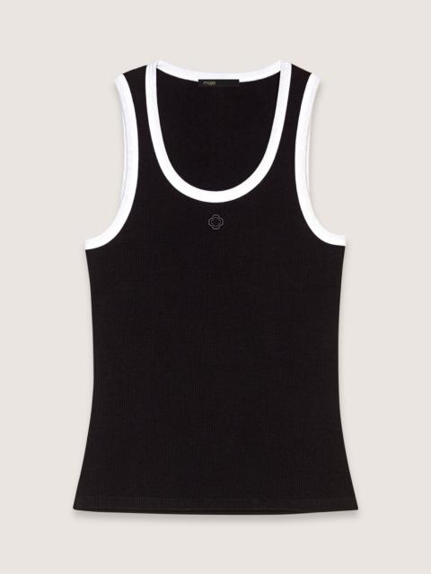 maje Ribbed vest top