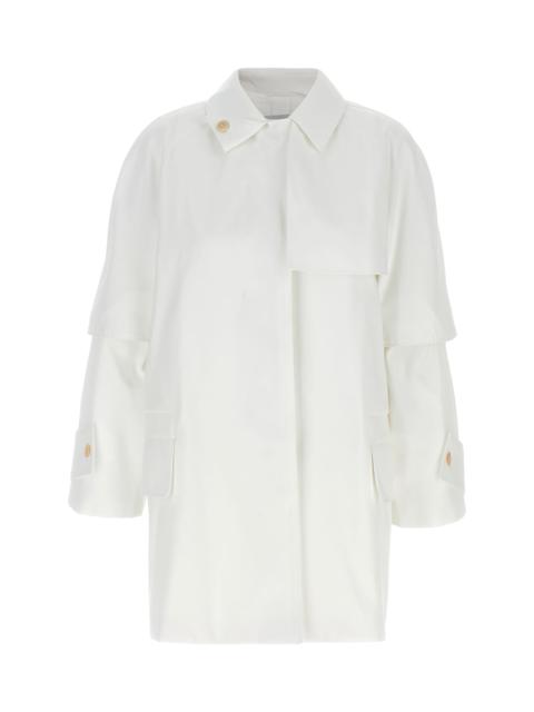 Max Mara 'baba' White Cotton Raincoat