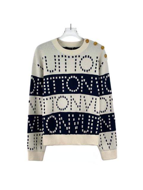 Louis Vuitton Louis Vuitton Color-Blocked Logo Wool Crew Neck Long Sleeve Knit Sweater