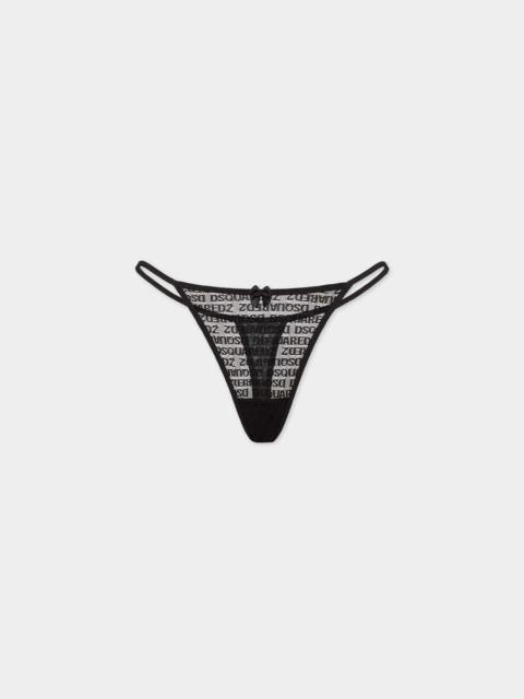 DSQUARED2 ALLOVER LOGO THONG