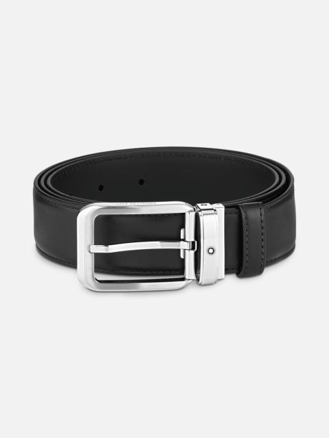 Montblanc Black 35 mm leather belt