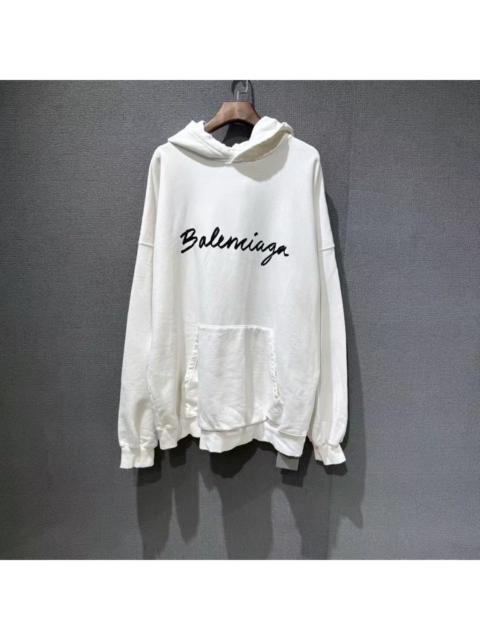 BALENCIAGA Balenciaga cursive letter print hoodie