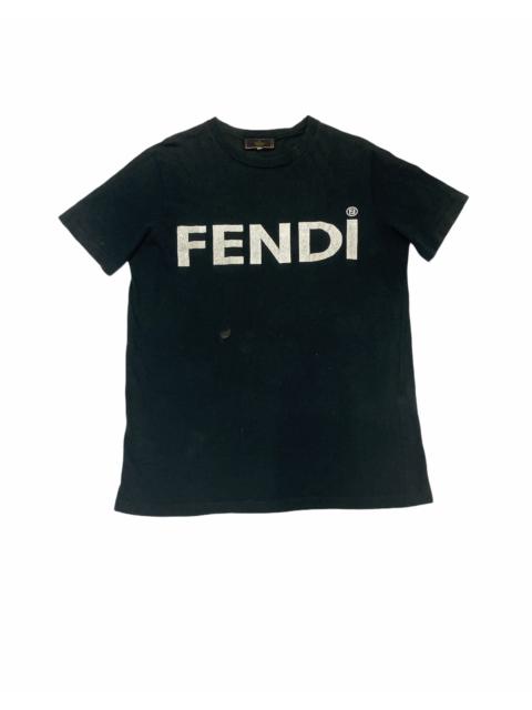 Other Designers Vintage - Vintage Fendi FF Logo Italy Embroidery Spell Out Tee Shirt