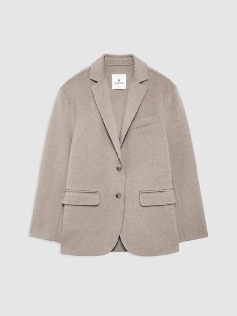 ANINE BING Quinn Blazer - Oatmeal Melange Cashmere Blend