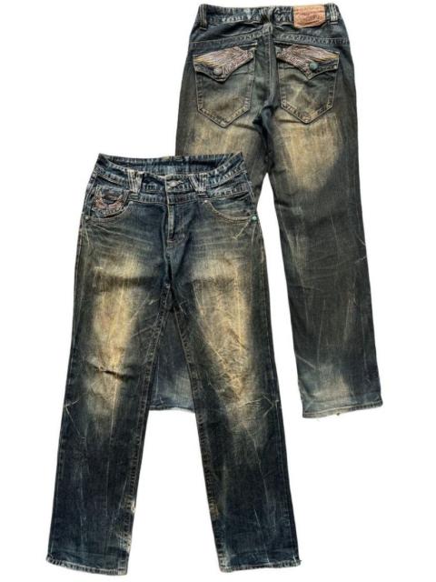 Other Designers Japanese Brand - Japanese Wings Distressed Rusty Mudwash Denim Jeans 33x32