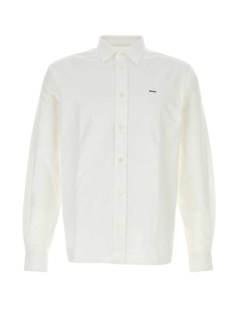 Prada Prada Men White Oxford Shirt