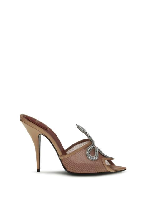 Valentino Valentino Garavani Coeur Vipère Sandals With Mesh