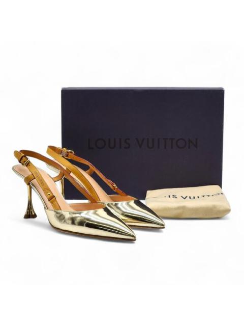 Louis Vuitton Louis Vuitton Metallic Gold Leather Slingback Pumps EU 39 US 8.5 - NWB $1300
