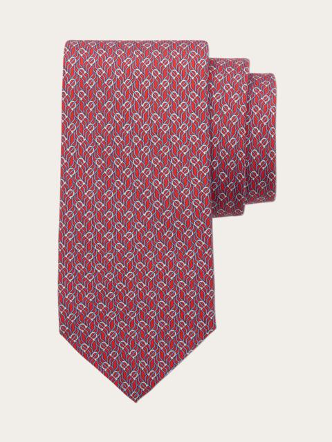 FERRAGAMO Tetris print silk tie