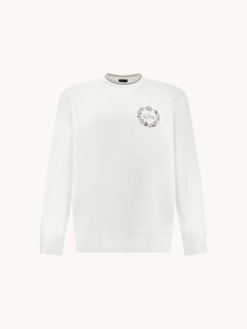Paul & Shark X‑SOFT SWEATSHIRT IN COTTON WITH HERALDIC EMBROIDERY