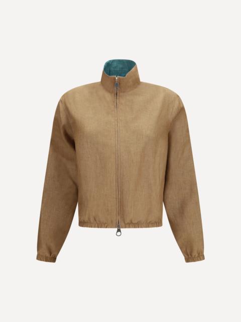 Loro Piana Linen bomber Jacket with Rain System®