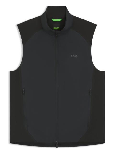 BOSS WATER-REPELLENT GOLF VEST WITH DECORATIVE REFLECTIVE DETAILS