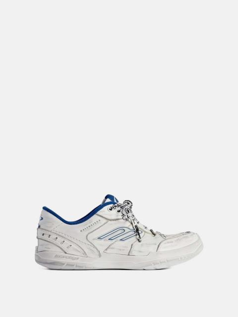 BALENCIAGA White/Blue Hamptons Worn-Out Sneakers