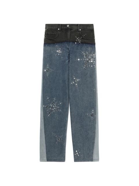 3.1 Phillip Lim eyelet-detail straight-leg jeans