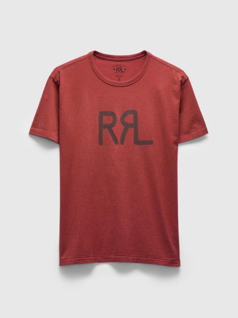 RRL by Ralph Lauren Vintage Knit Logo T-Shirt in Red Snapper