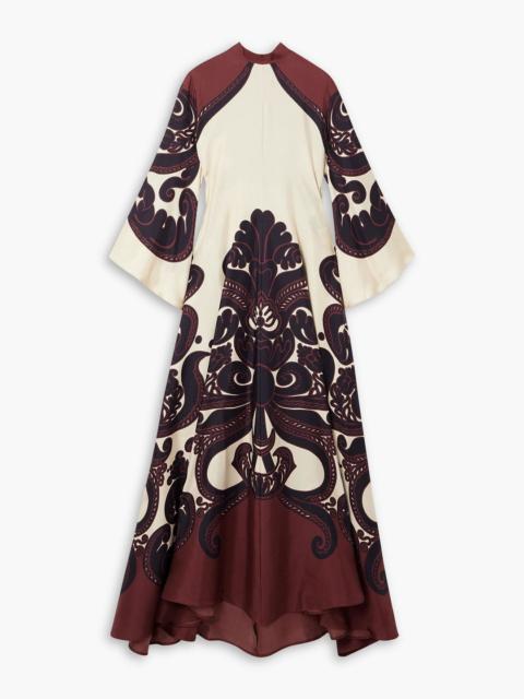 Other Designers Magnifico printed silk-satin dress