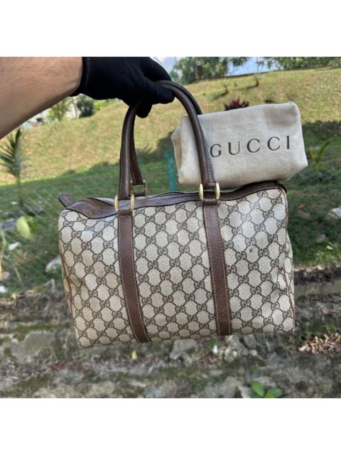 GUCCI Vintage Gucci Monogram Boston Bag Canvas Shelly Line