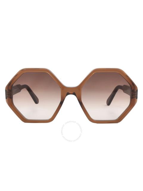 FERRAGAMO Salvatore Ferragamo Grey Gradient Geometric Ladies Sunglasses SF1070S 210 55