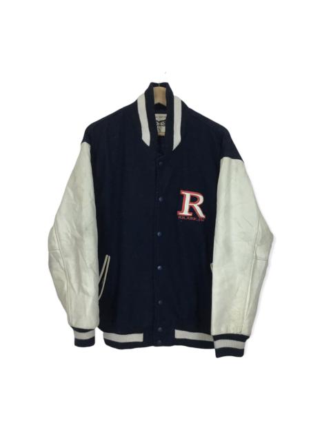 Other Designers Leather Jacket - R LOGO NYC WOOL LEATHER SLEEVE VARSITY
