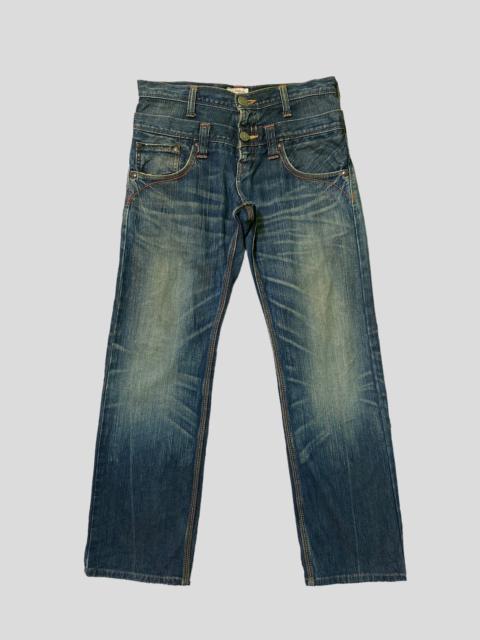 Other Designers DOUBLE WAIST EDWIN CLAW MARKS MUDDY WASH DENIM