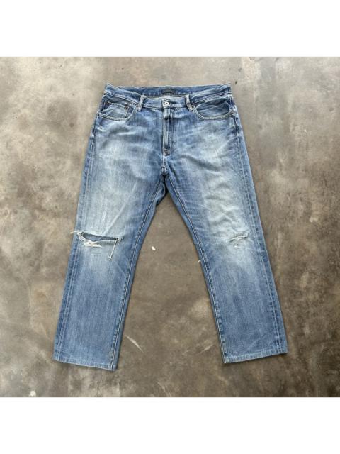 Vintage Japanese Distressed Faded Denim Jean Pant W38