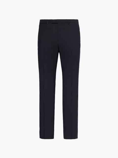 Regular-fit straight-leg wool trousers