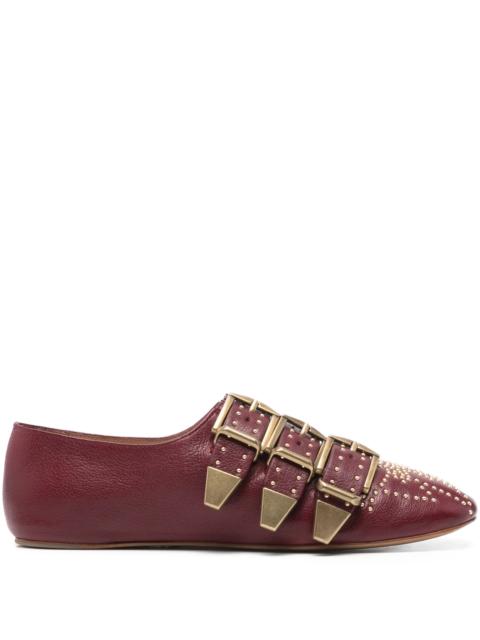 Chloé Susan square-toe buckle flat pumps