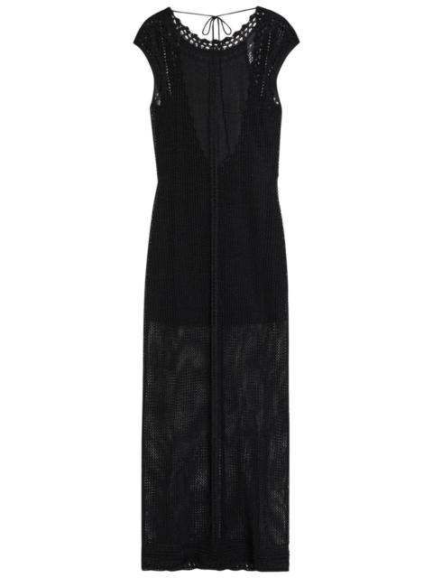 tibi lace up dress Tibi Crewneck Lace-up Back A-line Crepe Dress In White