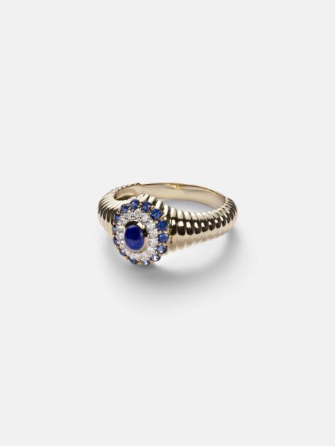 Yvonne Léon Berlingot Pompadour Baby 9kt ring with gemstones