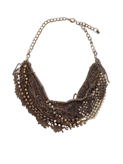 Other Designers Rhinestone Fringe Necklace