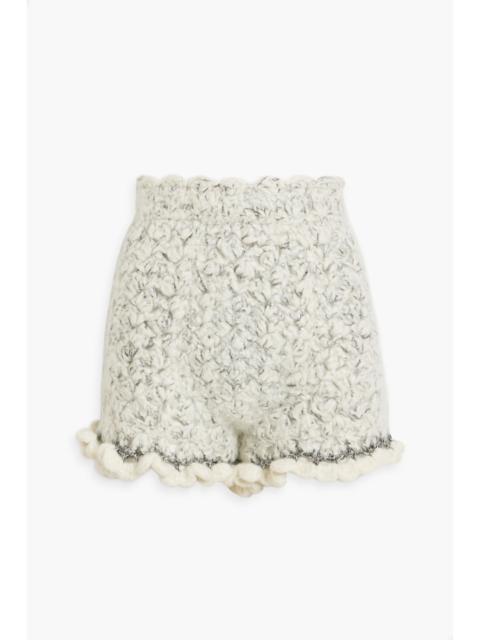 Dolce & Gabbana Metallic bouclé-knit cashmere-blend shorts