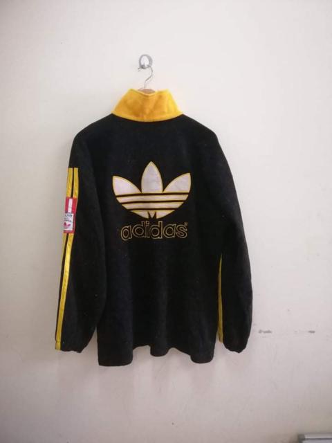 adidas Vintage Adidas Trefoil Big Logo Fleece Jacket by Jaspo