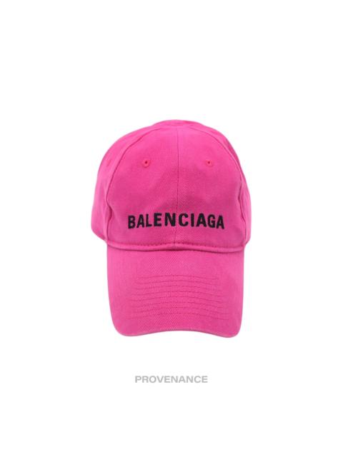 BALENCIAGA Balenciaga Embroidered Logo Cap - Washed Pink
