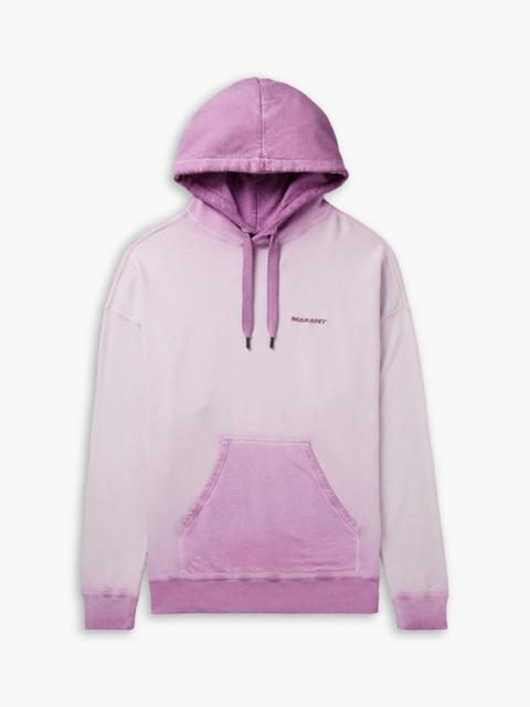 Isabel Marant Malek logo-embroidered cotton-jersey hoodie