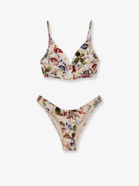 Zimmermann Zimmermann Nylon Bikini With Floral Print
