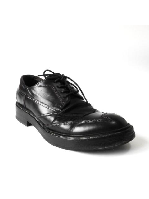 BLCG leather silver staple chunky ridged sole punk derby