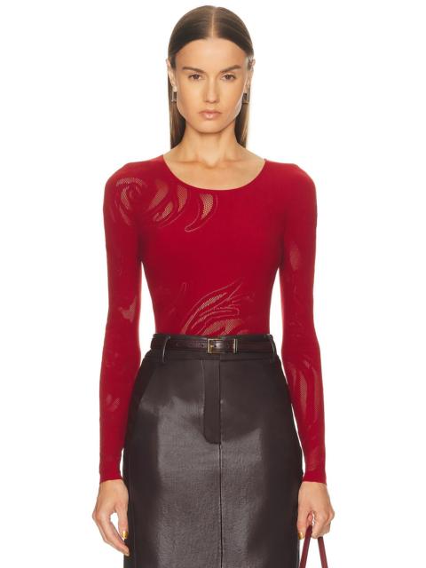 Wolford Rose Net Bodysuit