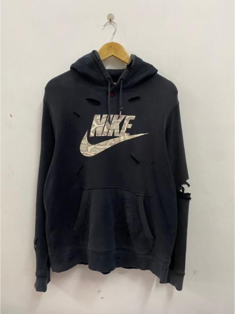 Nike Distressed Nike Snake Skin Logo Hoodie