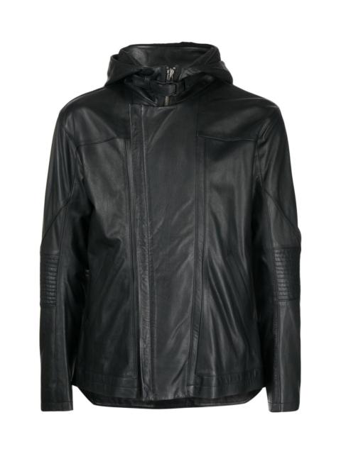 Helmut Lang PHOTOGRAPH-PRINT LEATHER JACKET
