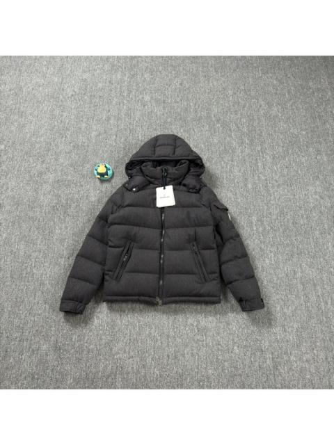 Moncler Moncler Montgevenre Collection Light Grey Wool Hooded Down Jacket
