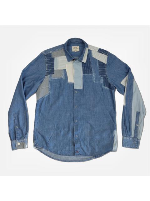 Paul Smith RARE Paul Smith Red Ear Vintage Denim Patches Art Shirt